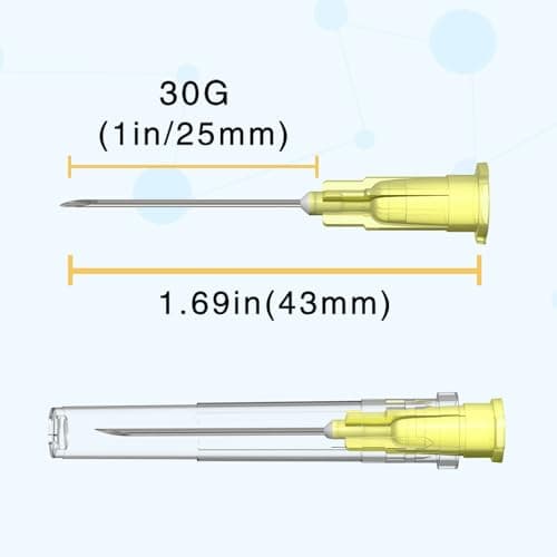 30 Gauge 1 Inch Needle: 100 Pcs Luer Lock Needles - Individually Sealed Packages (30G) - Image 2