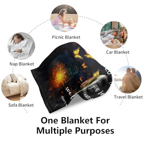 Ship Next Day, Custom Memorial Blanket with Photos for Loss of Loved One - Printed in USA Loving Memory Personalized Sympathy Blanket for Loss of Dad Mom Husband Wife Family Friend Pet in Memory Gifts - Image 7