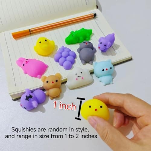 80Pcs Party Favors for Kids 4-8, Kawaii Squishies Mochi Squishy Toy Bulk Fidget Sensory Toys Birthday Gifts for Boys Girls Goodie Bag Christmas Stocking Stuffers Treasure Box Classroom Prizes - Image 7