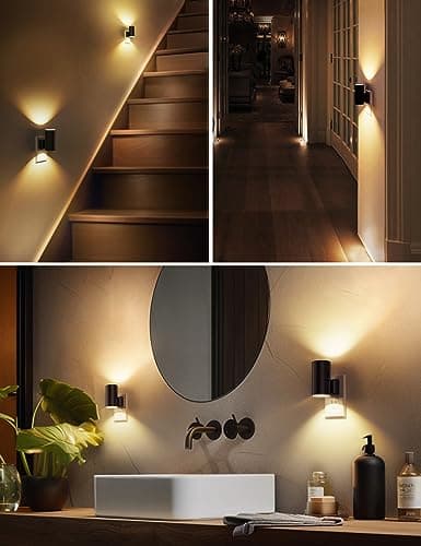 L LOHAS LED Night Light Plug in, Modern Night Lights Plug into Wall, Dusk to Dawn Sensor, Soft White 3000K, 0-100LM Adjustable Brightness, Dimmable Night Lights for Hallway Bedroom Stairway, 2 Pack - Image 5