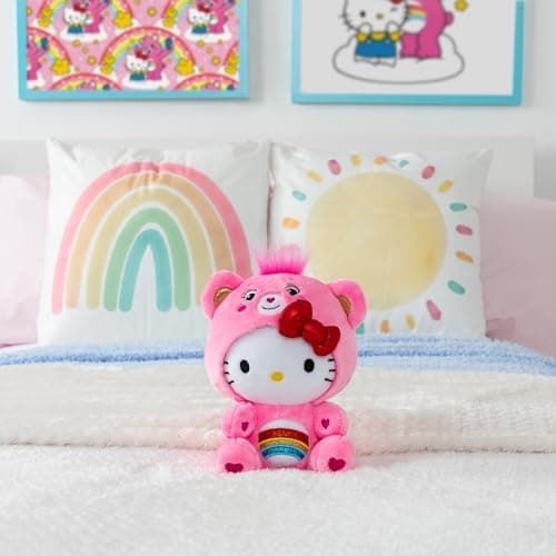 Care Bears Hello Kitty Dressed As Cheer Bear 8" Fun-Size Plush - Soft, Huggable Bestie! – Good for Girls and Boys, Employees, Collectors, Ages 4+ - Image 4