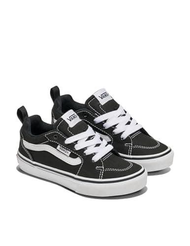 Vans Youth Filmore Shoe | Low-Top Fashion Sneakers for Boys & Girls, School & Everyday Wear, Canvas Black/White, 13.5 - Image 6