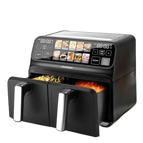 ChefRobot Dual Air Fryer 8 Quart TFT Touch Screen Non Toxic for Family Size/Kitchen/RV