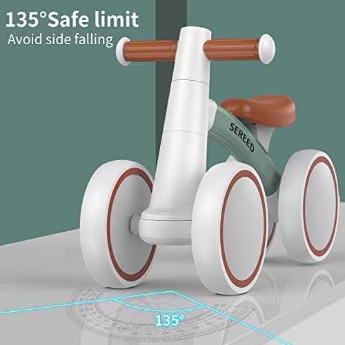 SEREED Baby Balance Bike for 1-2 Year Olds - 4 Wheels, First Bike for Toddlers, Birthday Gift (Green) - Image 6
