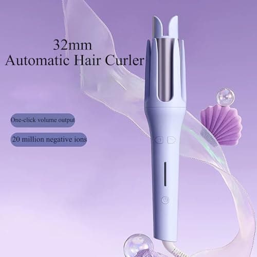 Automatic Hair Curler, 4 Temperature & 3 Timer Settings, Auto Shut-Off, Anti-Scald, Rotating Curling Wand - Image 3