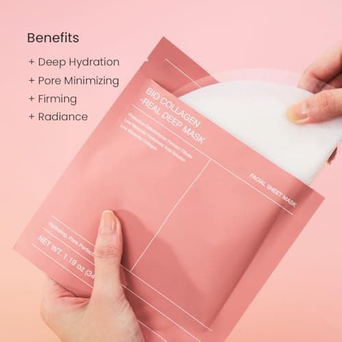 BIODANCE Bio-Collagen Real Deep Mask, Hydrating Overnight Hydrogel Mask, Pore Minimizing, Elasticity Improvement, Korean Skincare | 1.19oz(34g) x 4ea - Image 5