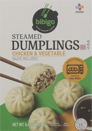 Bibigo Chicken and Vegetable Steamed Dumplings, 6 Oz - Image 2