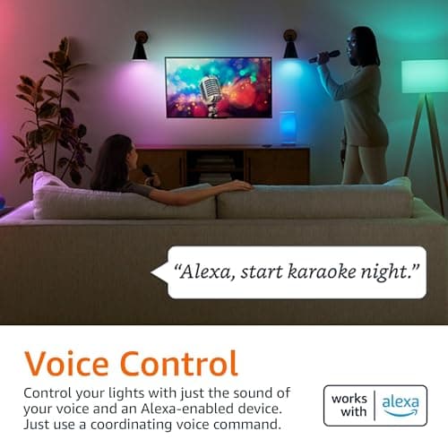 Echo Spot with Amazon Basics Smart Color Bulb - Image 5
