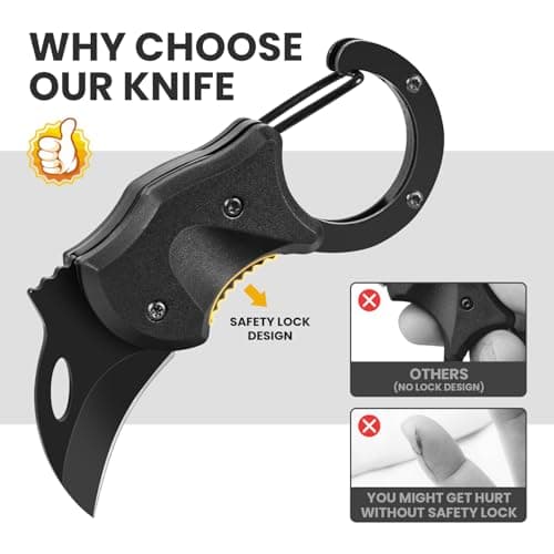 FUNBRO Small Pocket Knife Gift for Men, Keychain Box Cutter with 1.34inch Blade, Mini Folding Knives EDC Gadgets for Everyday Carry, Stocking Stuffers Gift for Adults Men Him - Image 2