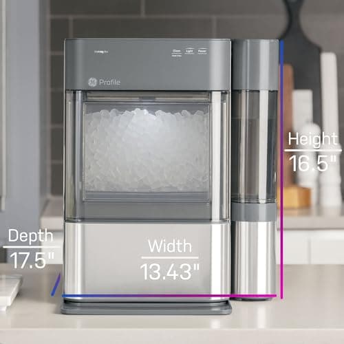 GE Profile Opal 2.0 with 0.75 Gallon Tank, Chewable Crunchable Countertop Nugget Ice Maker, Scoop included, 38 lbs in 24 hours, Pellet Ice Machine with WiFi & Smart Connected, Stainless Steel - Image 2
