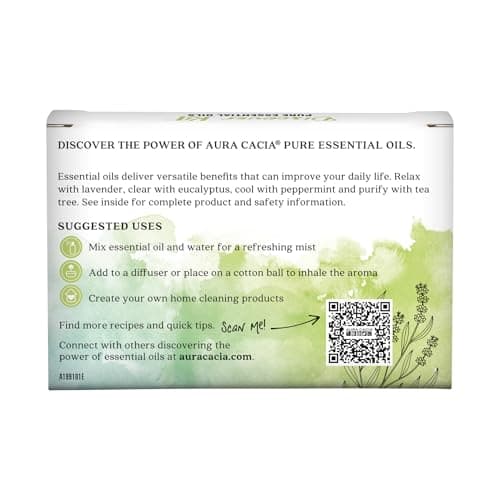 Aura Cacia Discover Essential Oils Kit, 4-Pack, Lavender, Eucalyptus, Peppermint & Tea Tree Oils, Excellent Starter Set - Image 2