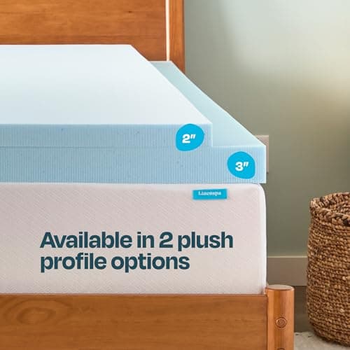 LINENSPA Memory Foam Mattress Topper - 2 Inch Gel Infused Memory Foam - Plush Feel - Cooling and Pressure Relieving - CertiPUR Certified - Dorm Room Essentials - Twin Size - Image 4