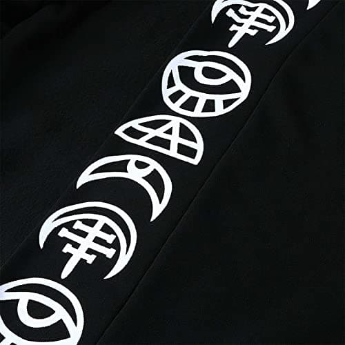 diffstyle Women Moon Gothic Witchcraft Punk Vintage Casual Long Hoodies Top Sweatshirt (2XL) Black - Image 5
