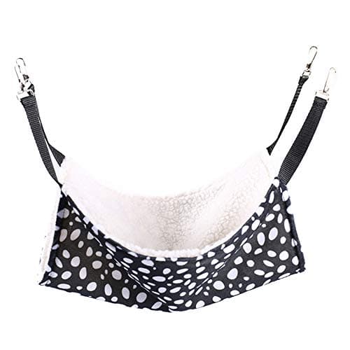 AKIRO Pet Cage Hammock, Round Dot Tower Zebra Leopard Pattern Warm Pet Hammock, Soft Plush Hanging Cat Bed Mat Winter Warm Cotton - Image 2