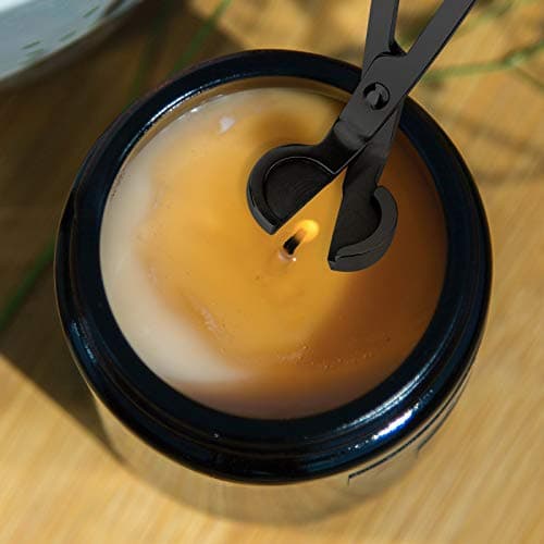 CHEFBEE Candle Wick Trimmer, Polished Stainless Steel Wick Clipper Cutter, Scissors, Reaches Deep Into Candles to Cut Spent Cord, Allow Cleaner Burn and Prevent Soot Buildup (Black) - Image 5