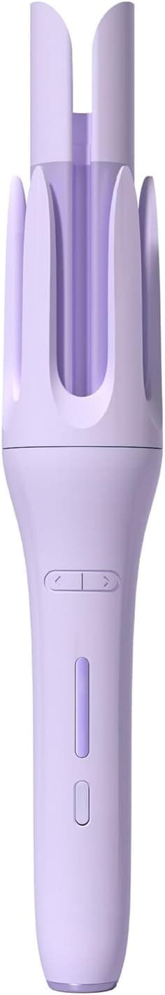 Automatic Hair Curler, 4 Temperature & 3 Timer Settings, Auto Shut-Off, Anti-Scald, Rotating Curling Wand Purple - Image 2