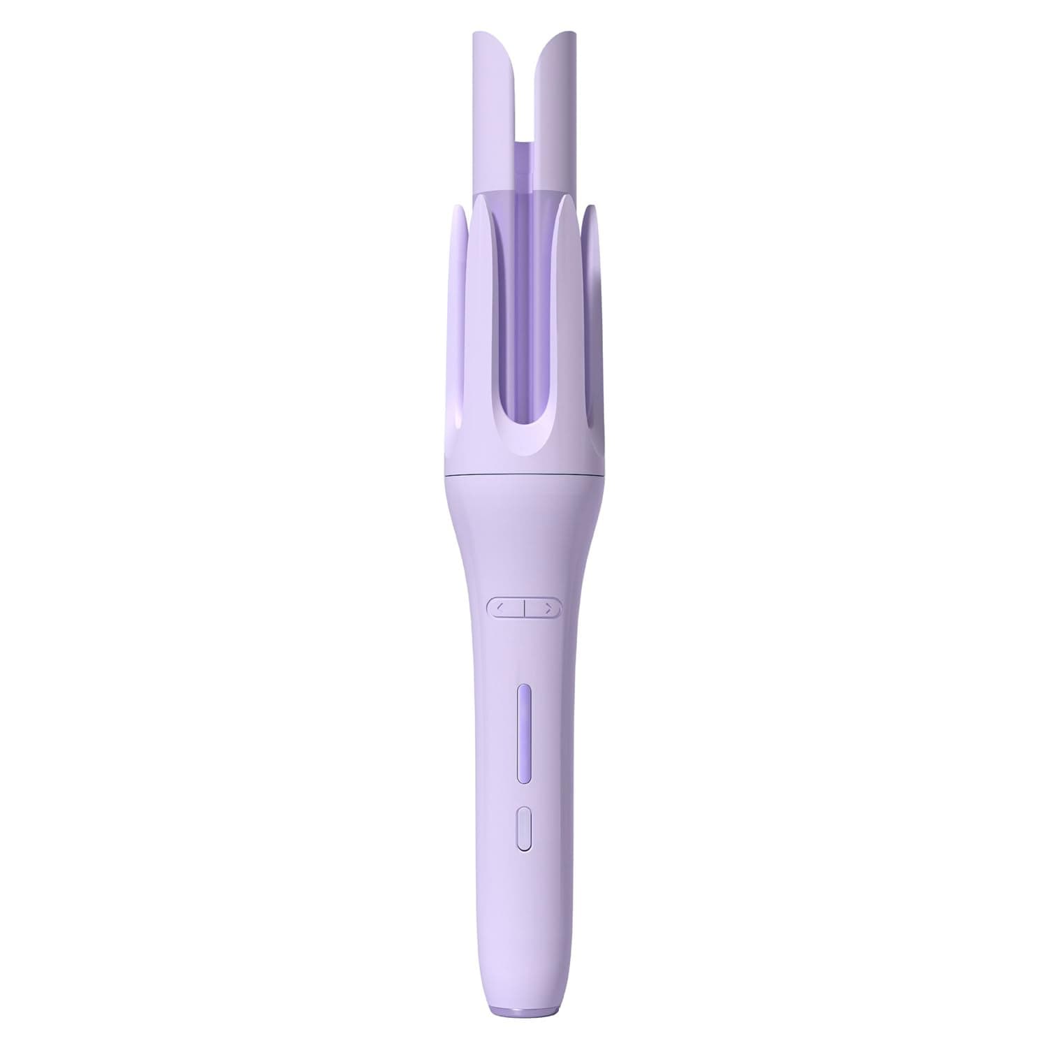 Automatic Hair Curler, 4 Temperature & 3 Timer Settings, Auto Shut-Off, Anti-Scald, Rotating Curling Wand Purple