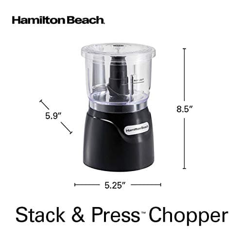 Hamilton Beach Electric Vegetable Chopper & Mini Food Processor, 3-Cup, 350 Watts, for Dicing, Mincing, and Puree, Black (72850) - Image 7