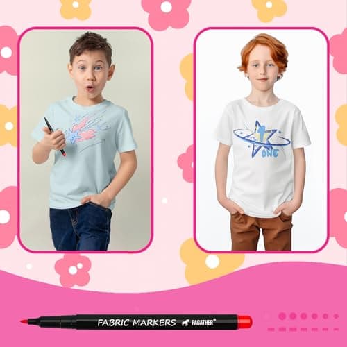 Fabric Markers Permanent for Clothes, 20 Colors Fine Tips Paint Pens for Clothing Canvas Tote Bags T-Shirt and Shoes, Non Toxic Ink for Kids and Adults - Image 7