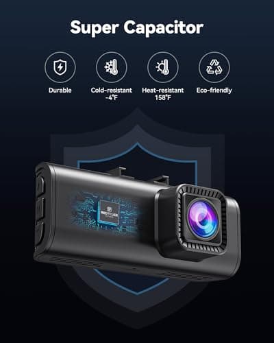 REDTIGER Dash Cam Front Rear, 4K/2.5K Full HD Dash Camera for Cars, Included 32GB Card, Built-in Wi-Fi GPS, 3.18” IPS Screen, Night Vision, 170°Wide Angle, WDR, 24H Parking Mode(F7NP) - Image 7