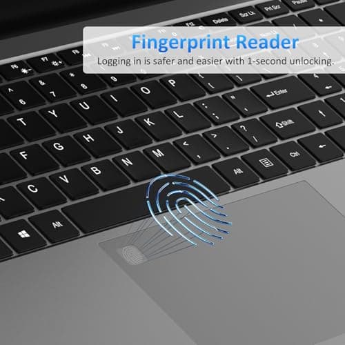 Auusda 15.6" Laptop Computer Notebook, 16GB RAM, 1TB NVMe, 4C4T N95 1.7-3.4GHz, FHD, Backlit Keyboard, Fingerprint Reader, Camera, USB-A, Bluetooth, WiFi, Win11 Pro, Up to 10TB Storage, Silver, T152A - Image 7