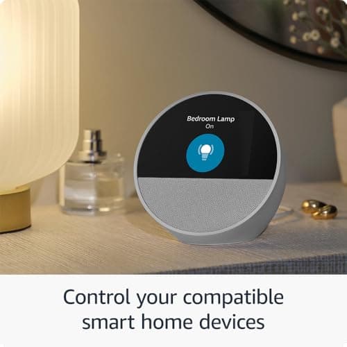Amazon Echo Spot (newest model), Great for nightstands, offices and kitchens, Smart alarm clock with Alexa, Black - Image 5