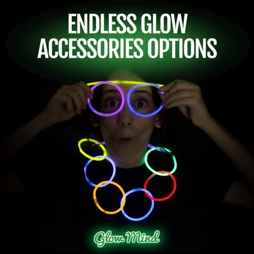 400 Ultra Bright Glow Sticks Bulk - Halloween Glow in the Dark Party Supplies Pack - 8" Glowsticks Easter Party Favors with Bracelets and Necklaces - Image 5