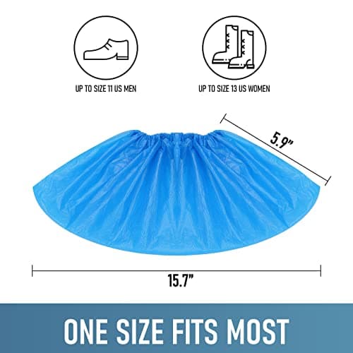Buself Shoe Covers Disposable Non Slip - Pack of 100 (50 Pairs), Premium Waterproof and Recyclable Shoe Booties Covers for Indoors, Fits Up To 11 US Men and 13 US Women Size - Image 6