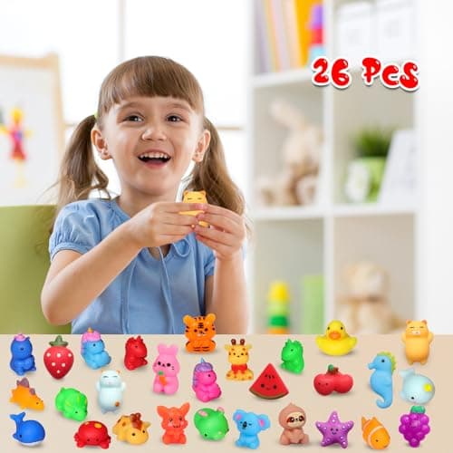 nobasco Squishies, 26 Pack Mochi Squishy Toys - Kawaii Cat Squishys Slow Rising Animals - Party Favors, Goodie Bag, Birthday Gifts, Mini Squishies Stress Reliever Toy - Image 4