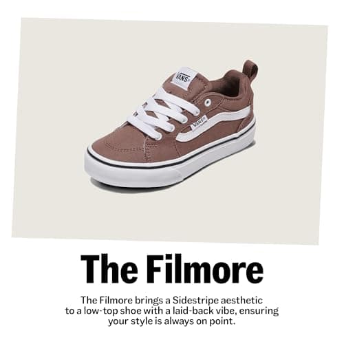 Vans Youth Filmore Shoe | Low-Top Fashion Sneakers for Boys & Girls, School & Everyday Wear, Canvas Black/White, 13.5 - Image 7