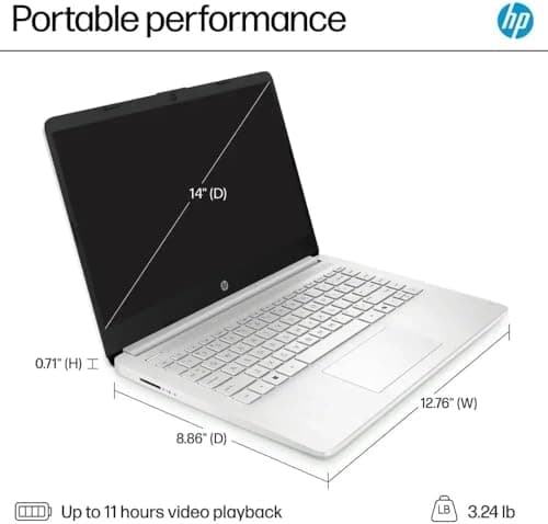 HP Student and Home Laptop with Free Microsoft 365, 16GB RAM, 1.1TB Storage (64GB SSD with 64GB External and 1TB Cloud Storage), Fast Intel Core, Win 11 w/o Earbuds – Perfect for Work & Play - Image 7