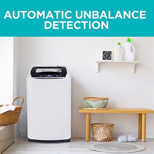 BLACK+DECKER 0.9 Cu. Ft. Portable Washer, 6.6 lb. Capacity Washing Machine for Homes & Apartments, 5 Wash Cycles, Quick Connect Sink Adapter and Drain Hose Included, Transparent Lid, BPWM09W, White - Image 5
