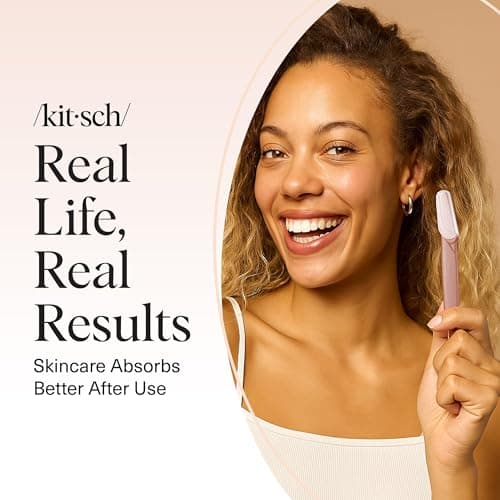Kitsch Dermaplane Razor for Women Face - Face Razors for Women and Men - Eyebrow Trimmer, Shaver, Recycled Plastic Dermaplaning and Skin Care Tool - Terracotta, 12 pcs - Image 8