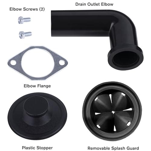 Waste Maid 10-US-WM-058-3B Garbage Disposal Anti-Jam Stainless Steel Food Waste Grinding System, 1/2 HP Economy, Black - Image 6
