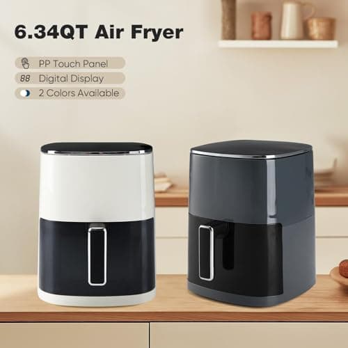 OLIXIS Air Fryer 6 Quart with Window Square Air Fryer 12-in-1 Air Fry, Roast, Reheat, Dehydrate, Bake, Steam, Fries, Custard, Chicken, Wings, Sea Food, Vegetabels,400F Grey - Image 6