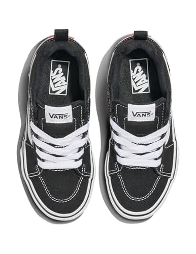 Vans Youth Filmore Shoe | Low-Top Fashion Sneakers for Boys & Girls, School & Everyday Wear, Canvas Black/White, 13.5 - Image 5