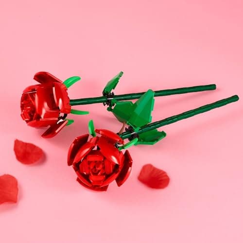 LEGO Roses - Building Toy for Kids, Girls & Boys, Ages 8+ - Artificial, Fake Roses for Home Decor & Display - Gift Idea for Plant & Flower Lovers - 40460 - Image 3