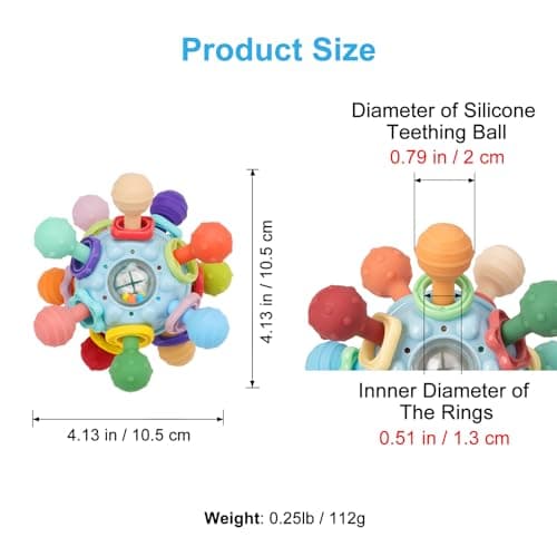 Baby Montessori Sensory Toys for 0-6 6-12 Months, Baby Teether Teething Toys for Babies 0 3 6 9 12 18 Months, Newborn Infant Learning Developmental Toys Gifts for 1 2 Year Old Boys Girls - Image 6