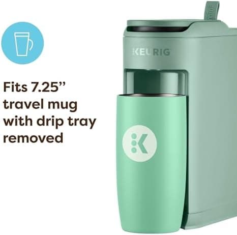 Keurig K-Mini Mate Single Serve K-Cup Pod Coffee Maker, Brews Up to 12 oz Cup, Compact Portable Coffee Machine for Small Spaces, Great for Dorms & Offices, Glamping Green - Image 7