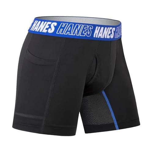 Hanes Big Moves Underwear, Anti-Chafe Boxer Briefs for Boys, 6-Pack, Black-Regular Leg - Image 2