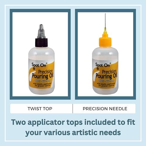 Pure Silicone Pouring Oil for Acrylic Painting - 100% Silicone for Superior Cell Creation - Acrylic Paint Pouring Medium - Made in The USA - Precision Needle Applicator - Image 3