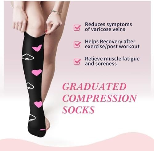 Sooverki Compression Socks for Women & Men 6 Pairs is Best Leg Warmers Knee High Stockings for Cycling Circulation Work Nurses Essentials Pregnancy Nursing Gifts at Amazon Women’s Clothing store - Image 6