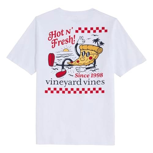 vineyard vines Boys' Hot N Fresh Short-Sleeve Pocket Tee, White Cap