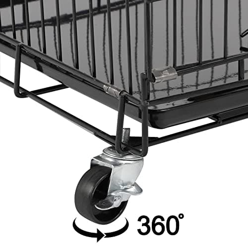 Yaheetech 49'' Collapsible Cat Cage 4-Tier Metal Cat Kennel Ferret Enclosure Chinchilla Cage with Rotating Casters/Ramp/Ladders/Hammock for Indoor Kitten - Image 7