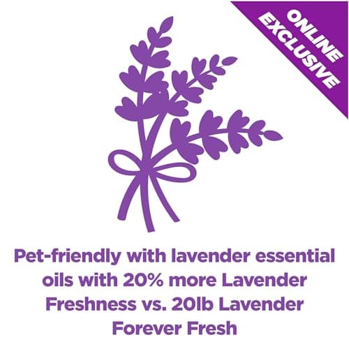 Arm & Hammer Forever Fresh Clumping Cat Litter Lavender, MultiCat Cat Litter Odor Control 18lb With 20% More Lavender Freshness, With Essential Oils - Image 2