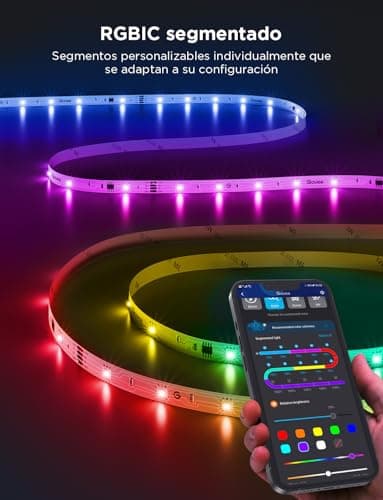 Govee RGBIC LED Strip Lights, Smart LED Lights for Bedroom, Bluetooth LED Lights APP Control, DIY Multiple Colors on One Line, Color Changing LED Strip Lighting Music Sync, Home Decor, 16.4ft - Image 8