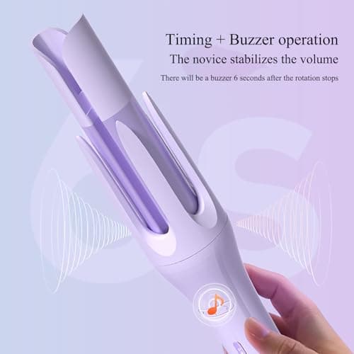 Automatic Hair Curler, 4 Temperature & 3 Timer Settings, Auto Shut-Off, Anti-Scald, Rotating Curling Wand - Image 2