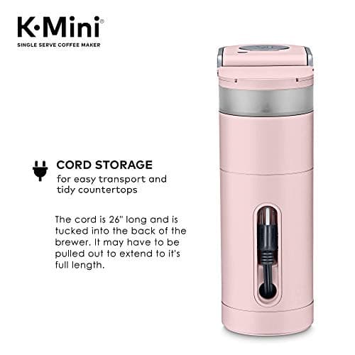 Keurig K-Mini Single Serve K-Cup Pod Coffee Maker, 6 to 12oz Brew size, with Cord Storage, Perfect for Small Spaces, Dusty Rose - Image 5