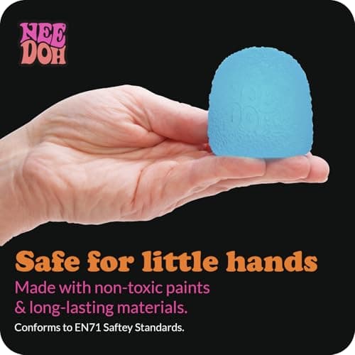 Schylling NeeDoh Gumdrop - Textured Sensory Toy with Super Solid Squish - 2.5" Tall - Colors May Vary (Pack of 1) - Image 6