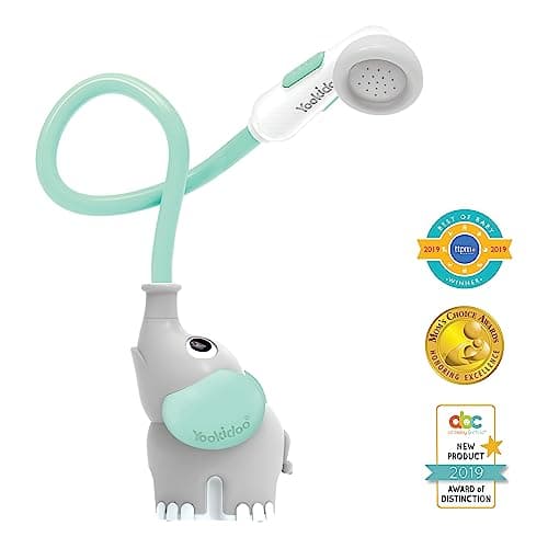 Yookidoo Baby Bath Shower Head - Elephant Water Pump with Trunk Spout Rinser - Control Water Flow from 2 Elephant Trunk Knobs for Maximum Fun in Tub or Sink for Newborn Babies - Image 8